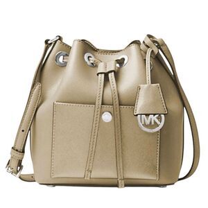 MICHAEL KORS Greenwich Saffiano Leather Bucket Satchel
